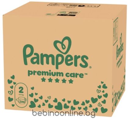 PAMPERS  Premium Care Размер 2, пелени, MSB,КАШОН  246 бр.
