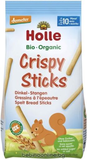 HOLLE CRISPY STICKS Спелтови пръчици от 10 мес. 80 г.9645