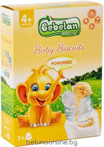 BEBELAN BABY BISCUITS Бишкоти на прах, без глутен 4+м. 400 г