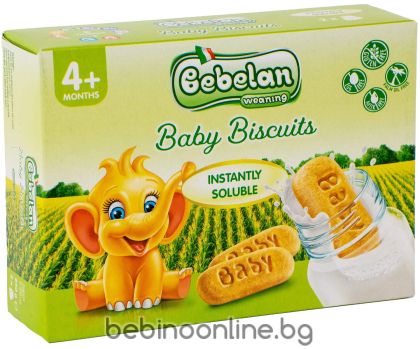 BEBELAN BABY BISCUITS Бързо разтворими бишкоти 4+ мес. 250 