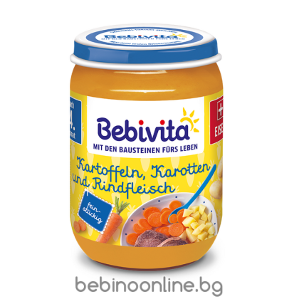 BEBIVITA  Картофи, моркови и телешко 190 г