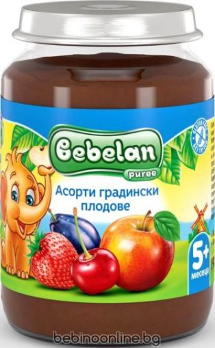 BEBELAN PUREE Асорти градински плодове 5+ мес. 190г