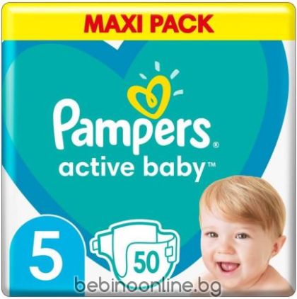 PAMPERS ACTIVE BABY 5 (11-16кг) Пелени 50 бр. (VPP)