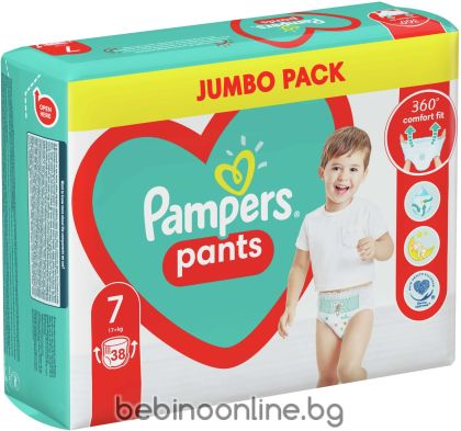 PAMPERS AKTIVE BABY ГАЩИЧКИ  7 (17+ кг) 38 бр. 