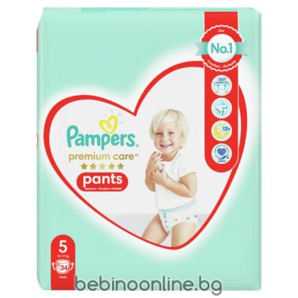 PAMPERS PREMIUM CARE  ГАЩИЧКИ  5 (12-17кг.)) 34 бр