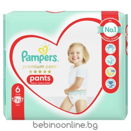 PAMPERS PREMIUM CARE ГАЩИЧКИ  6 (15+кг) 31 бр