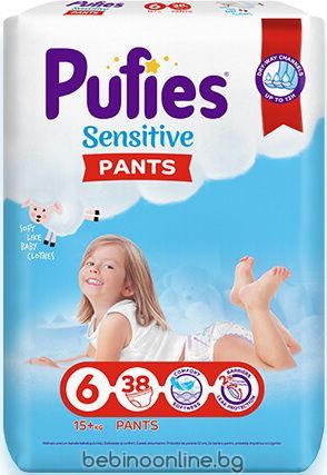 PUFIES SENSITIVE  ГАЩИ 6-XL (15+ кг) 38 бр.