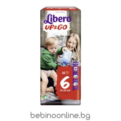 LIBERO UP&GO  гащички  6 -ца (13-20 кг) 34 бр.Jumbo  pack