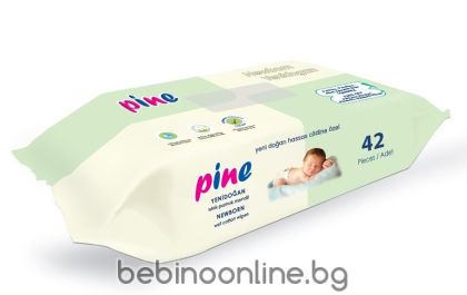 PINE  влажни кърпи NEWBORN 42бр