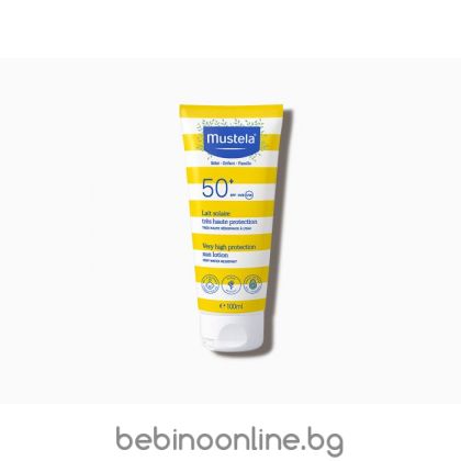 Mustela Слънцезащитен лосион за лице и тяло за бебета и деца SPF50+ 100 мл /6775/