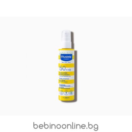 Mustela Слънцезащитен спрей за лице и тяло за бебета и деца SPF50 200 мл  /6751/