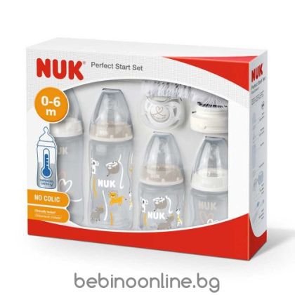 NUK FC Комплект шишета TEMPERATURE CONTROL 10 части НЕУТРАЛ   225.267