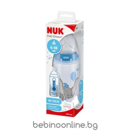 NUK FC Шише TEMPERATURE CONTROL 6-18м 300 мл DUMBO   741.998