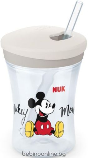 NUK MICKEY ACTION CUP Чаша 230 мл със сламка 12+ мес. 255.457