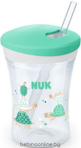  NUK EVOLUTION ACTION CUP Чаша 230 мл със сламка 12+ мес. 255.390