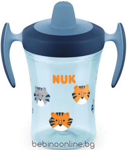 NUK EVOLUTION TRAINER CUP Чаша 230 мл с мек накр. 6+ м. Синя  255.384