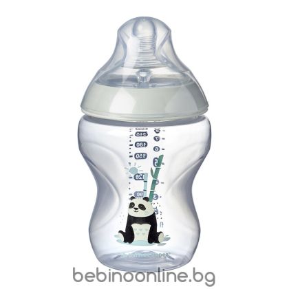 TOMMEE TIPPEE EASI-VENT РР Шише 260 мл с бибер. 0+м. ПАНДА 0021