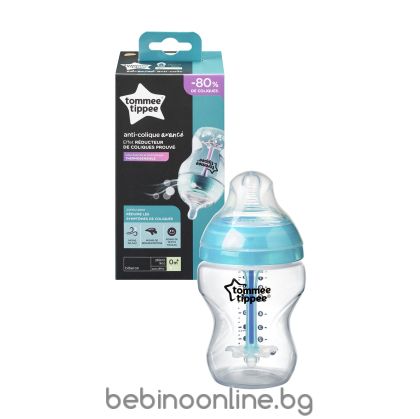 TOMMEE TIPPEE ANTI-COLIC ADVANCЕ РР Шише 260 мл с бибер.0+м.  0027