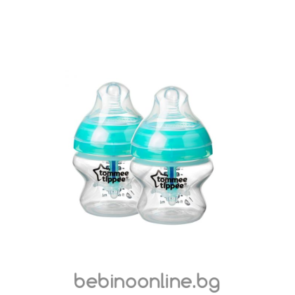  Tommee Tippee Шише за хранене Anti-Colic Plus 150ml 0m+ 2 броя в оп.