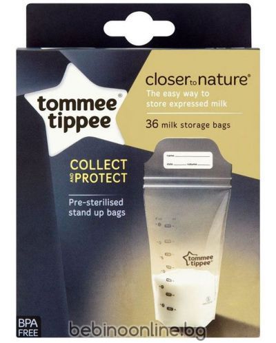 Комплект торбички за кърма Tommee Tippee - Closer to Nature, 350 ml, 36 броя   0049