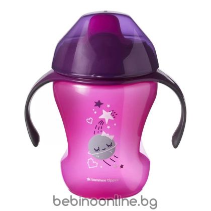 TOMMEE TIPPEE Неразливаща се чаша с мек накрайник 230 мл. 6+м РОЗОВА TT.0135.02