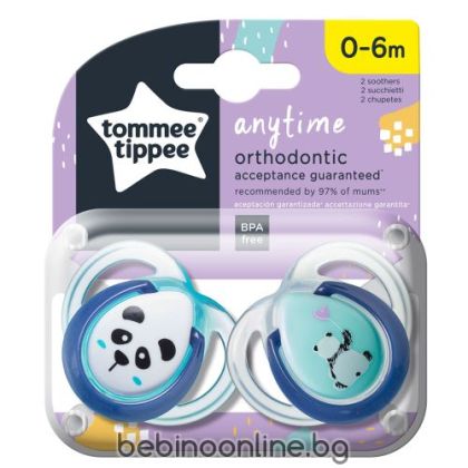 TOMMEE TIPPEE  залъгалки 0-6 м. ANYTIME ЗЕЛЕНИ TT.0082.02