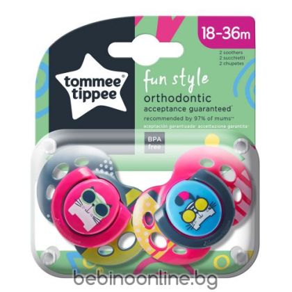 TOMMEE TIPPEE  залъгалки 18-36 м. FUN STYLE GIRL TT.0091