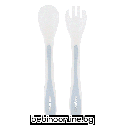 KIKKABOO Пластмасова лъжица и вилица PP Blue 31302040101