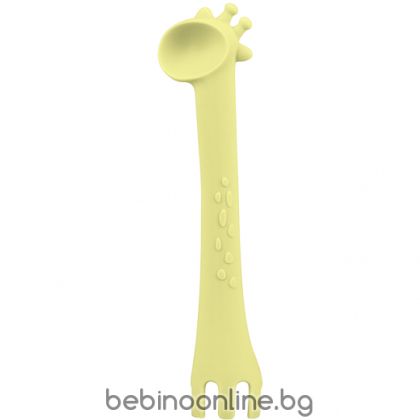 KIKKABOO Лъжица силиконова Giraffe Yellow  31302040083