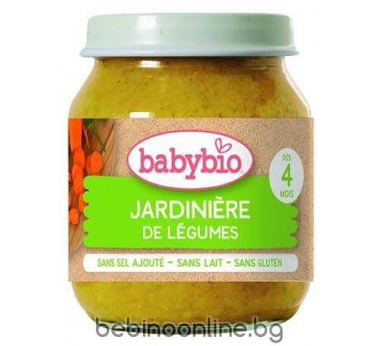 BABYBIO БИО пюре Градински зеленчуци 4+ м. 130 г