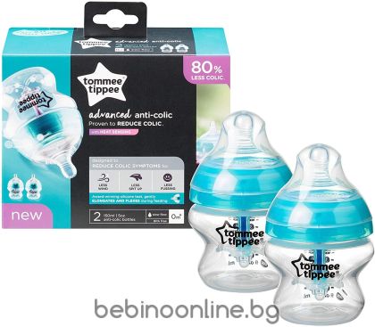 Tommee Tippee Шише за хранене Advanced Anti-Colic 0+ 150 ml 2 бр. TT.0035