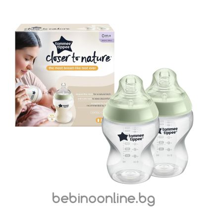 Tommee Tippee Шише за хранене антиколик Easi-Vent 260 ml 0+ м. 2 бр. TT.0022