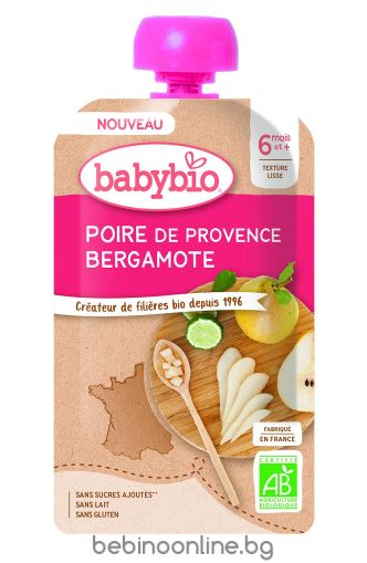 BABYBIO БИО ПАУЧ Круша с Бергамот 120г