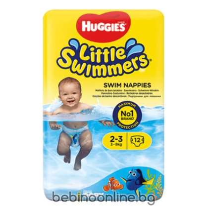 HUGGIES Бански гащички Little Swimmers 2/3 3-8кг 12 бр.