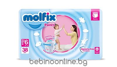 MOLFIX ГАЩИЧКИ размер  6, 15+ кг. 38бр. с подарък мокри кърпички