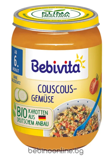 BEBIVITA БИО кус-кус със зеленчуци 6+ мес. 190Г