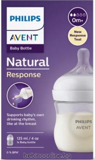 Philips Avent  шише Natural  Response 125 мл. прозрачно 0570.001