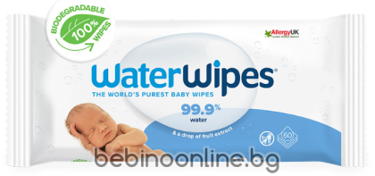 WATER WIPES Бебешки мокри кърпи, 60 бр