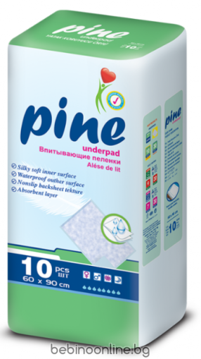 PINE ЕДНОКРАТНИ ЧАРШАФИ 60/90см. 10бр.