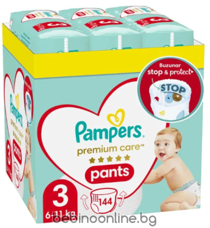 PAMPERS PREMIUM CARE ГАщИЧКИ Размер 3 (6-10)144 бр КАШОН