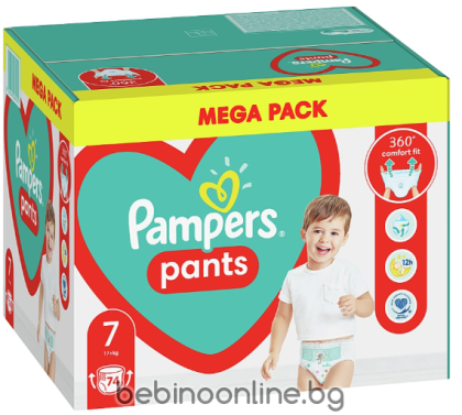 PAMPERS ACTIVE BABY ГАЩИЧКИ размер 7(17+кг) 74 бр. КАШОН 