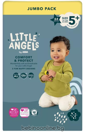 LITTLE ANGELS ПЕЛЕНИ  5+ (12-17 кг) 64 бр