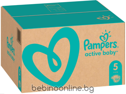 PAMPERS ПЕЛЕНИ Active Baby Размер 5 (11-16) 150  бр КАШОН