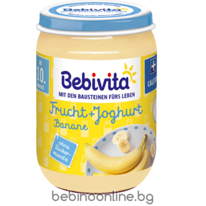 BEBIVITA Йогурт с плодове - банани 190г.14404