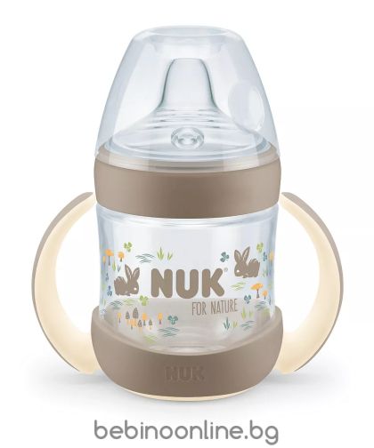 NUK for NATURE Шише за сок РР Temperature Control 150мл. със сил. н-к 6+мес. Крем  215.368