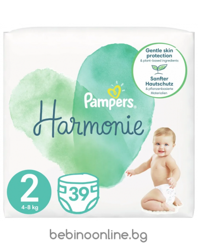 PAMPERS HARMONIE ПЕЛЕНИ 2 (4-8 кг)Mini 39 бр