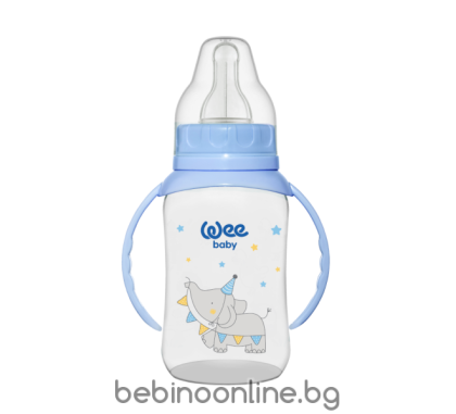 WEE BABY  Classic PP Шише за хранене с дръжки 150 ml №744