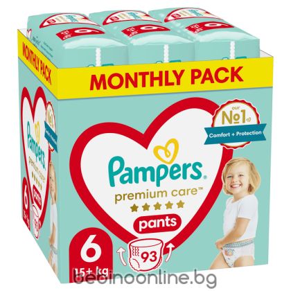  PAMPERS PREMIUM CARE   Размер 6, гащички, КАШОН , 93бр.