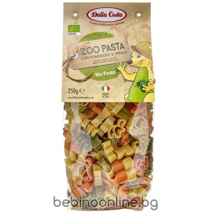 DALLA COSTA ALIMENTARE S.R.L. Био паста за деца Зоопарк трицветна 250г