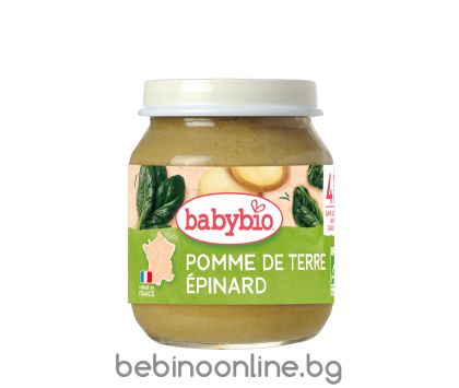 BABYBIO БИО  пюре Картофи и Спанак 4+ мес. 130 г